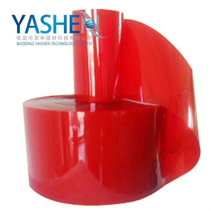 Red PVC strip curtain for industrial safety Red PVC strip curtain for industrial safety